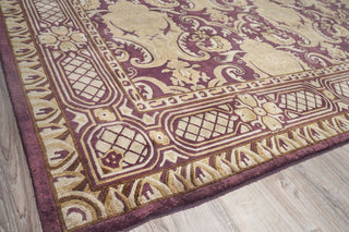 Exquisite Rugs Contemporary 6274 Eggplant Area Rug Corner Image
