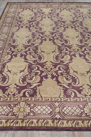 Exquisite Rugs Contemporary 6274 Eggplant Area Rug Closeup Image