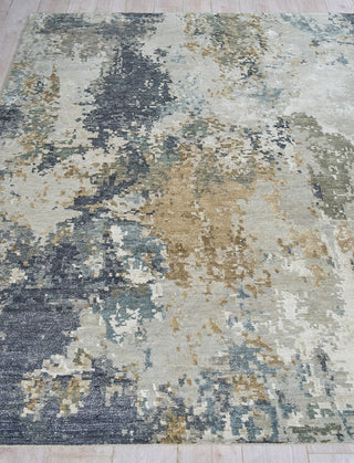 Exquisite Rugs Cosmo 6312 Silver/Beige/Blue Area Rug Closeup Image