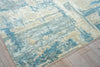 Exquisite Rugs Luxury Laureno 6316 Ivory/Light Blue Area Rug Corner Image