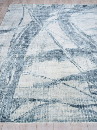 Exquisite Rugs Kyoto 6333 Silver/Blue Area Rug Closeup Image