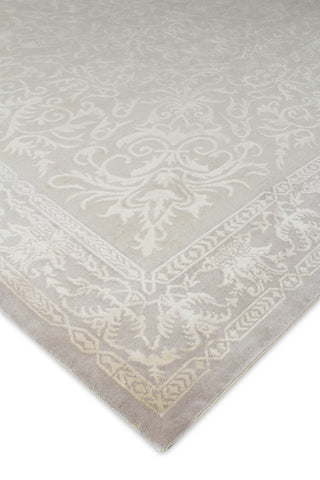 Exquisite Rugs Velvet 6371B Ivory/Silver Area Rug Lifestyle Image Feature