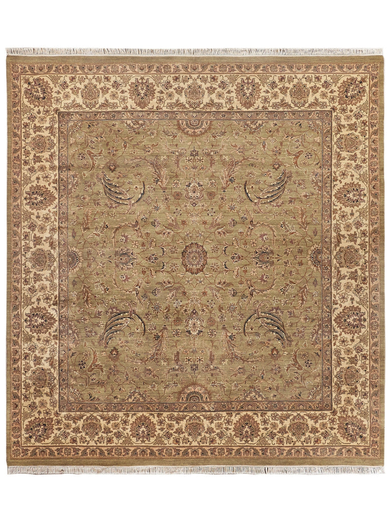 Exquisite Rugs Moghul 6420 Light Green/Gold Area Rug main image
