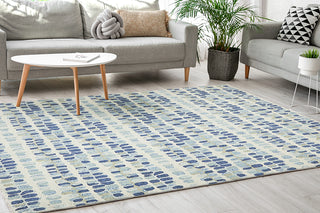 Exquisite Rugs Colorplay 6506 Navy/Beige Area Rug Lifestyle Image Feature