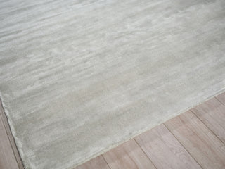 Exquisite Rugs Velutto Modern 6538 Light Silver Area Rug Corner Image