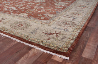 Exquisite Rugs Antique Weave Ziegler 6543 Brick/Beige Area Rug Corner Image