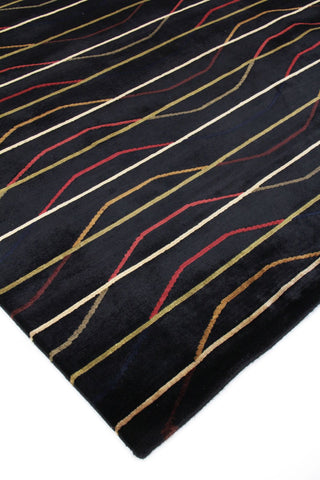 Exquisite Rugs Metropolitan 6583 Black Area Rug Lifestyle Image Feature