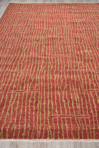 Exquisite Rugs Soho 6594 Red Area Rug Closeup Image