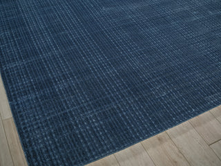 Exquisite Rugs Cabrini Modern 6731 Navy Area Rug Corner Image