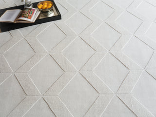 Exquisite Rugs Brunello Modern 6735 White Area Rug Lifestyle Image Feature