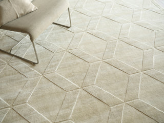 Exquisite Rugs Brunello Modern 6739 Light Beige Area Rug Lifestyle Image Feature