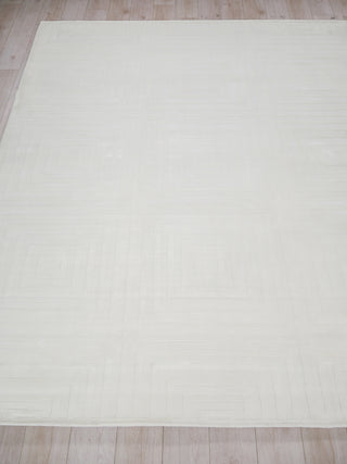 Exquisite Rugs Tovello Modern 6746 White Area Rug Closeup Image