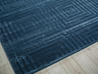 Exquisite Rugs Tovello Modern 6748 Navy Area Rug Corner Image