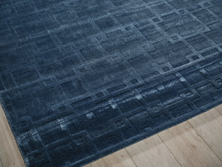 Exquisite Rugs Camora Modern 6754 Navy Area Rug Corner Image