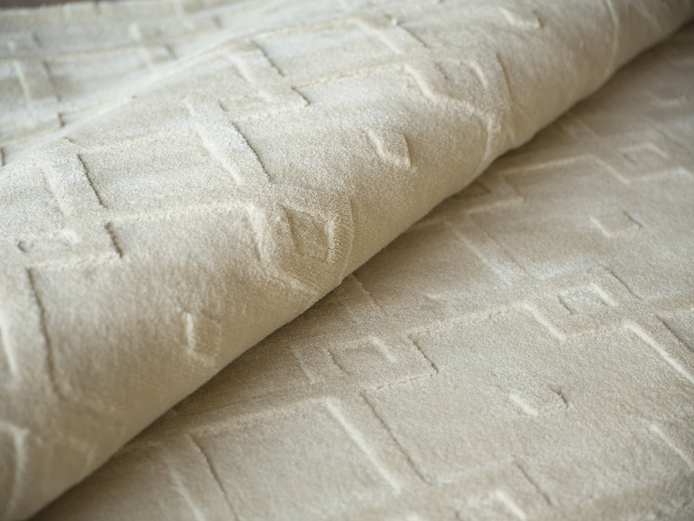 Exquisite Rugs Camora Modern 6755 Beige Area Rug Lifestyle Image Feature