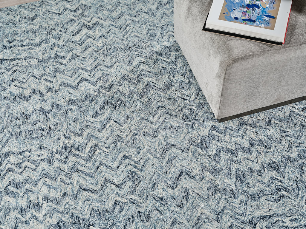 Exquisite Rugs Veneta 6772 Blue Area Rug Lifestyle Image Feature