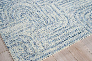 Exquisite Rugs Juno 6775 Blue/Ivory Area Rug Corner Image