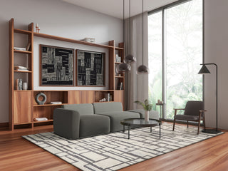 Exquisite Rugs Naturals 6781 Charcoal Area Rug Lifestyle Image Feature