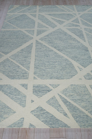 Exquisite Rugs Miami 6791 Silver/Ivory Area Rug Closeup Image