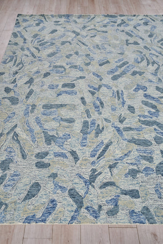 Exquisite Rugs Botanica 6808 Blue/Ivory/Multi Area Rug Closeup Image