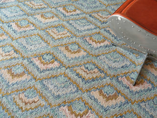Exquisite Rugs Bargello 6814 Light Blue/Multi Area Rug Detail Image