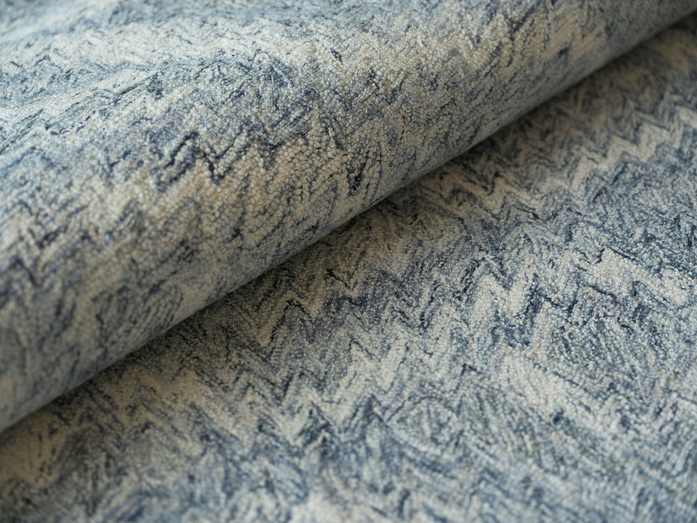 Exquisite Rugs Bargello 6815 Light Blue Area Rug Lifestyle Image Feature