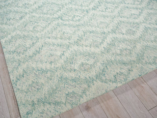 Exquisite Rugs Bargello 6816 Turquoise Area Rug Corner Image