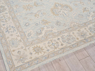 Exquisite Rugs Marietta Oushak 6823 Light Blue/Ivory Area Rug Corner Image