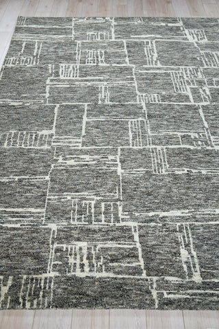 Exquisite Rugs Aldridge 6829 Charcoal/Ivory Area Rug Closeup Image