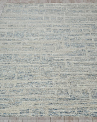 Exquisite Rugs Park City 6838 Blue/Ivory Area Rug Closeup Image