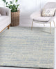 Exquisite Rugs Park City 6838 Blue/Ivory Area Rug Lifestyle Image Feature