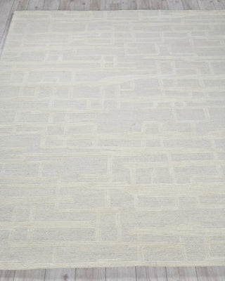 Exquisite Rugs Park City 6842 Silver/Ivory Area Rug Closeup Image