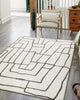 Exquisite Rugs Tangiers 6843 Ivory/Black Area Rug Lifestyle Image Feature