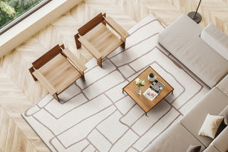 Exquisite Rugs Tangiers 6846 Ivory/Beige Area Rug Lifestyle Image Feature