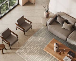 Exquisite Rugs Carmel 6860 Silver/Ivory Area Rug Lifestyle Image Feature