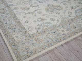 Exquisite Rugs Marietta Oushak 6878 Ivory/Light Blue Area Rug Corner Image