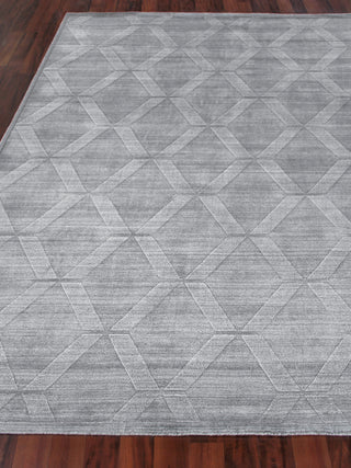 Exquisite Rugs Lotus 6960 Gray/Silver Area Rug by The Met Closeup Image