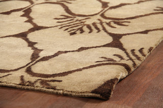 Exquisite Rugs Metro 7031 Brown/Ivory Area Rug Corner Image