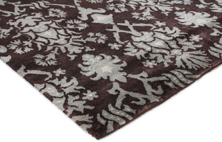 Exquisite Rugs Metro 7034 Brown/Light Blue Area Rug Corner Image