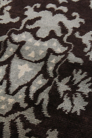 Exquisite Rugs Metro 7034 Brown/Light Blue Area Rug Closeup Image