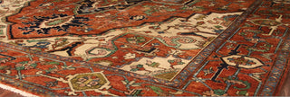Exquisite Rugs Antique Weave Serapi 7045 Rust/Ivory Area Rug Corner Image