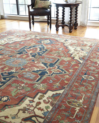 Exquisite Rugs Antique Weave Serapi 7045 Rust/Ivory Area Rug Pile Image