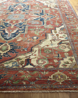 Exquisite Rugs Antique Weave Serapi 7045 Rust/Ivory Area Rug Lifestyle Image Feature