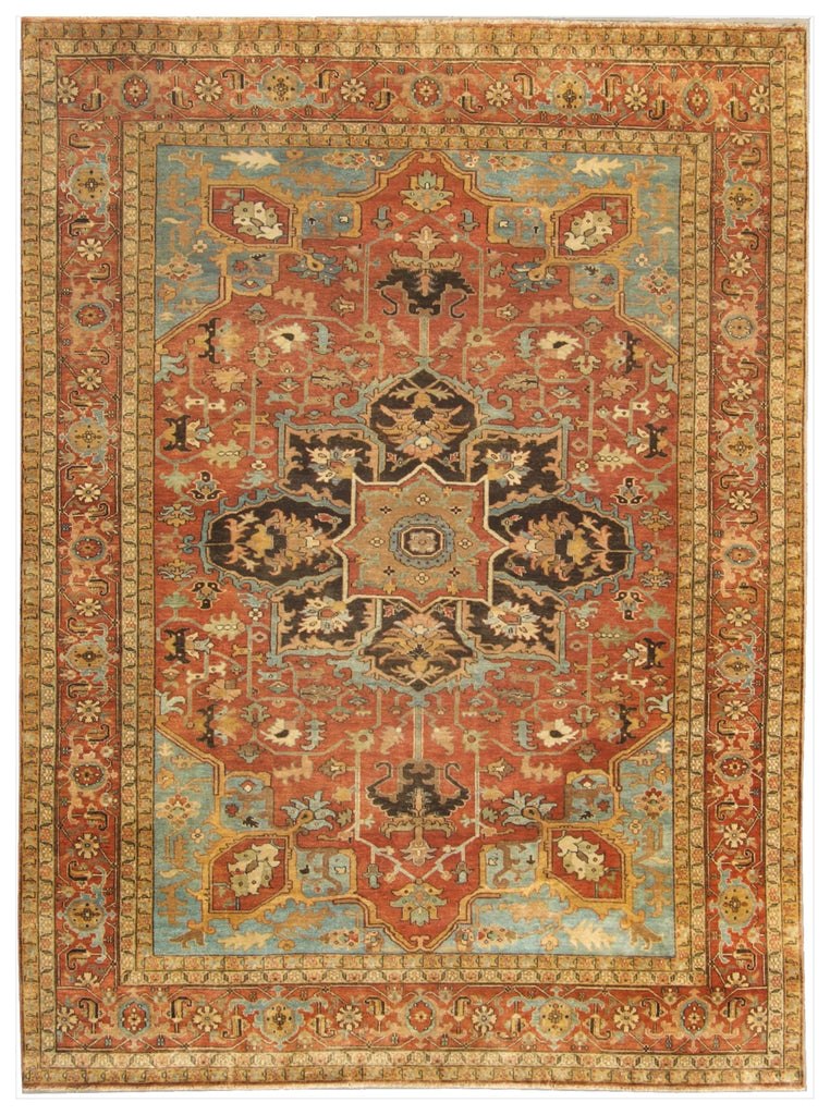 Exquisite Rugs Antique Weave Serapi 7046 Rust/Blue/Multi Area Rug main image