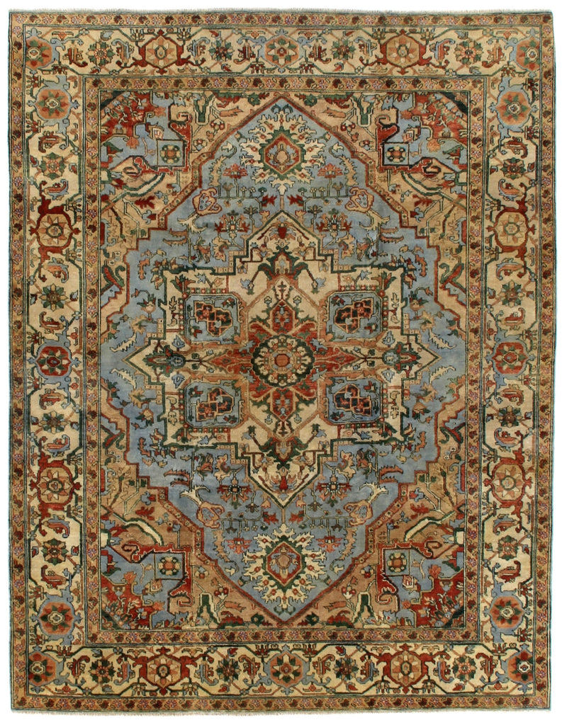 Exquisite Rugs Antique Weave Serapi 7051 Light Blue/Ivory Area Rug main image