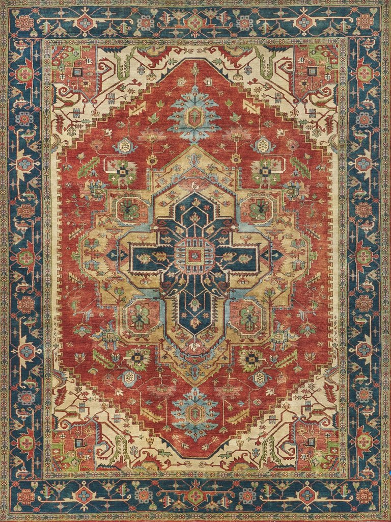 Exquisite Rugs Antique Weave Serapi 7053 Red/Navy Area Rug main image