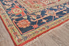 Exquisite Rugs Antique Weave Serapi 7053 Red/Navy Area Rug Corner Image