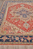 Exquisite Rugs Antique Weave Serapi 7053 Red/Navy Area Rug Closeup Image