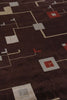 Exquisite Rugs Contemporary 7070 Plum/Sage Area Rug Detail Image