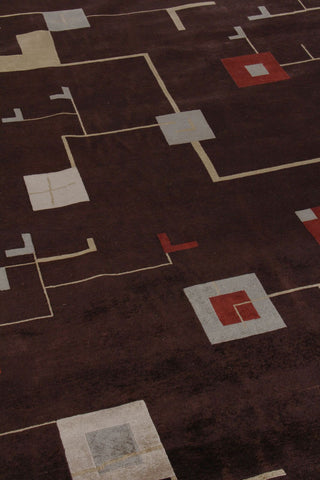 Exquisite Rugs Contemporary 7070 Plum/Sage Area Rug Detail Image